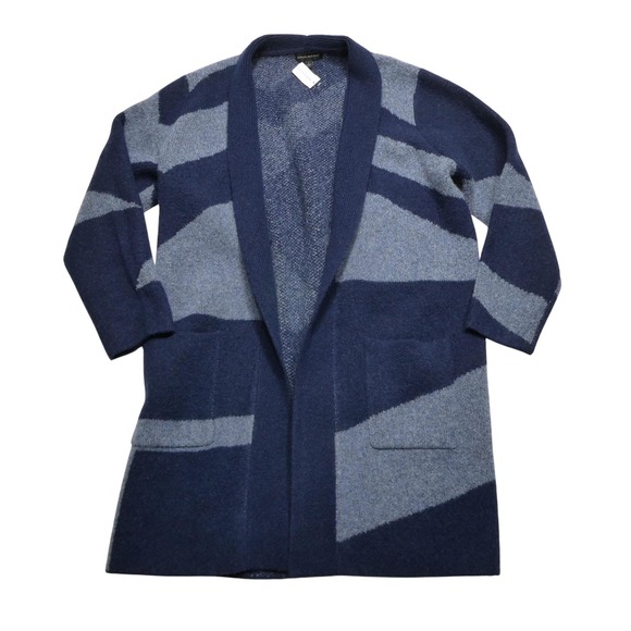Banana Republic Sweaters - Banana Republic Sweater Womens Large Blue Gray Wool Yak Long Open Front Cardigan